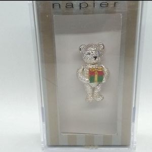 NOS Napier Articulated Bear Brooch Pin Collectable